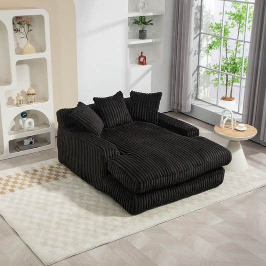 Divano letto in velluto a coste con imbottitura in spugna altamente elastica, divano senza installazione per soggiorno