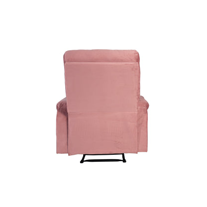 Comoda poltrona reclinabile singola con maniglia manuale e rivestimento in velluto per il massimo relax
