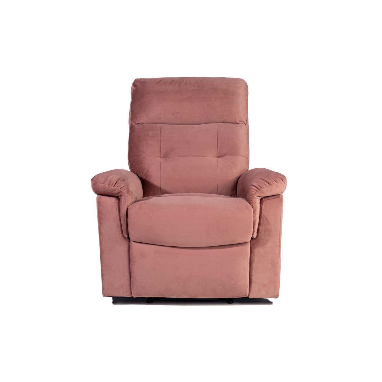 Comoda poltrona reclinabile singola con maniglia manuale e rivestimento in velluto per il massimo relax