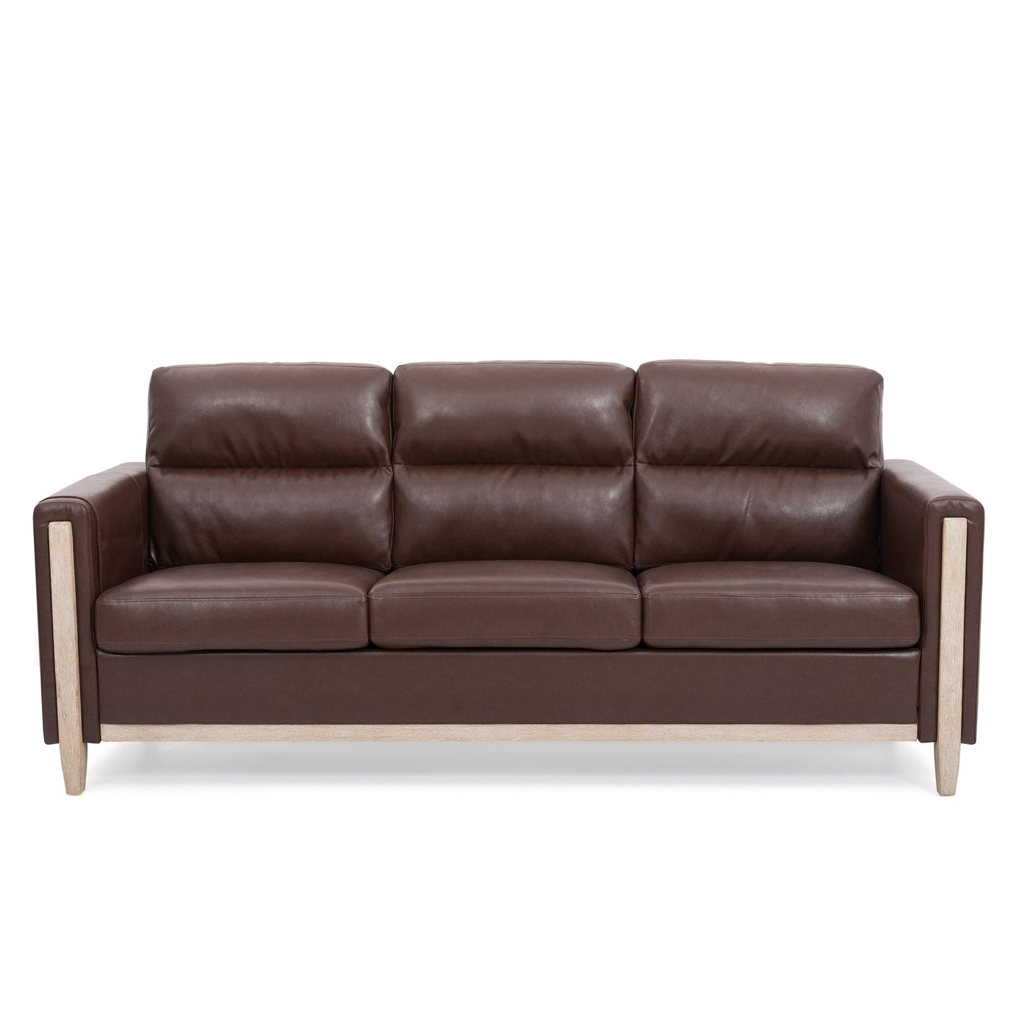 Comodo divano a tre posti imbottito in legno massello - 31,30 x 79,53 x 35,43