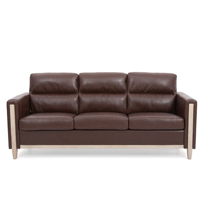 Comodo divano a tre posti imbottito in legno massello - 31,30 x 79,53 x 35,43