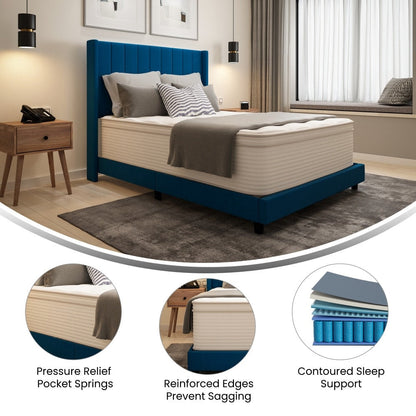 Materasso ibrido commerciale in memory foam e molle insacchettate in una scatola