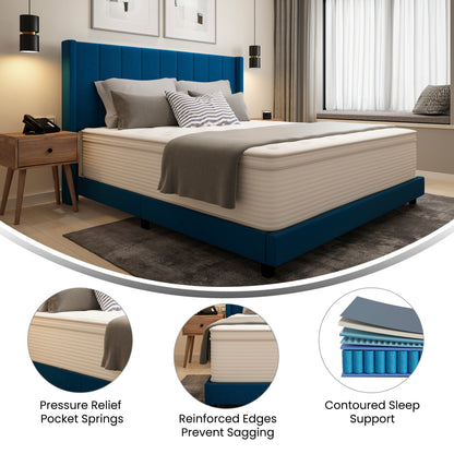 Materasso ibrido commerciale in memory foam e molle insacchettate in una scatola