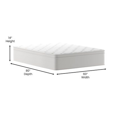 Materasso ibrido commerciale in memory foam e molle insacchettate in una scatola
