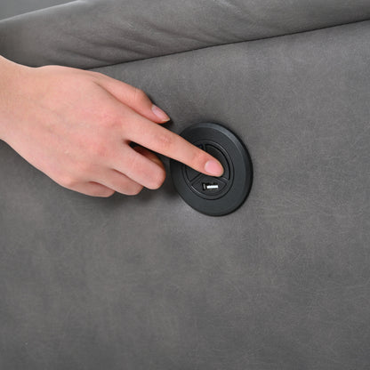 Poltrona reclinabile elettrica compatta con porta USB, controllo laterale e schienale confortevole per piccoli spazi