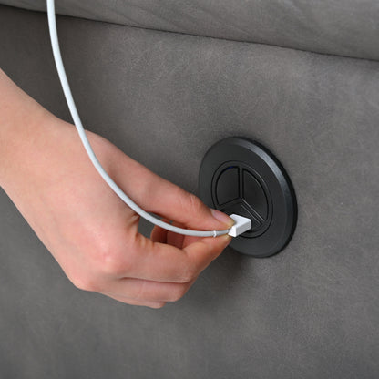 Poltrona reclinabile elettrica compatta con porta USB, controllo laterale e schienale comodo per piccoli spazi