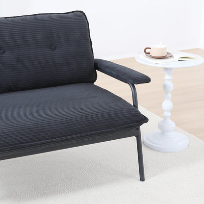 Divano moderno a 2 posti da 53 pollici, design compatto, struttura in metallo, misto poliestere, per appartamenti