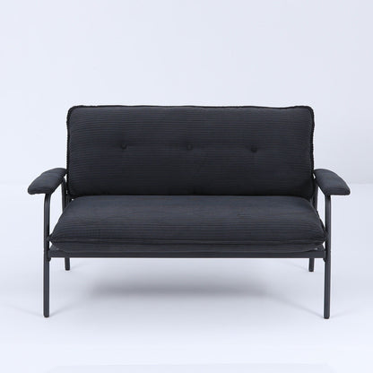 Divano moderno a 2 posti da 53 pollici, design compatto, struttura in metallo, misto poliestere, per appartamenti