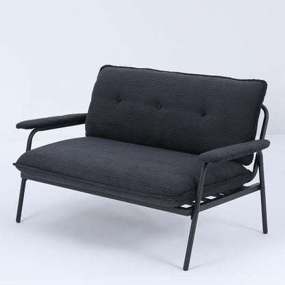 Divano moderno a 2 posti da 53 pollici, design compatto, struttura in metallo, misto poliestere, per appartamenti