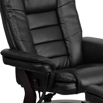 Poltrona reclinabile imbottita multiposizione contemporanea con pouf