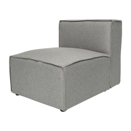 Divano componibile modulare contemporaneo senza braccioli con poltrona centrale - 36,75 P x 28,25 L x 28 A