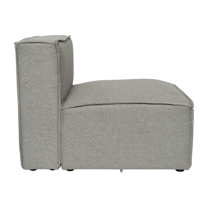Divano componibile modulare contemporaneo senza braccioli con poltrona centrale - 36,75 P x 28,25 L x 28 A