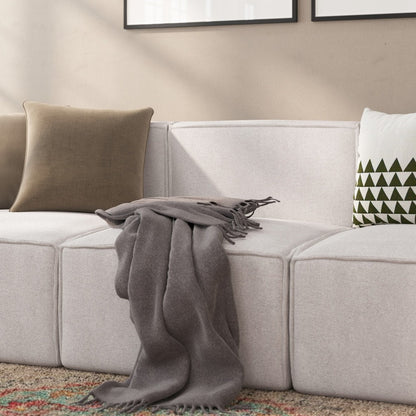 Divano componibile modulare contemporaneo senza braccioli con poltrona centrale - 36,75 P x 28,25 L x 28 A