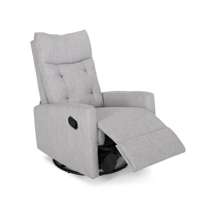 Poltrona reclinabile girevole con schienale push-back contemporanea