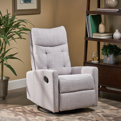 Poltrona reclinabile girevole con schienale push-back contemporanea