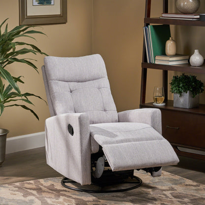 Poltrona reclinabile girevole con schienale push-back contemporanea