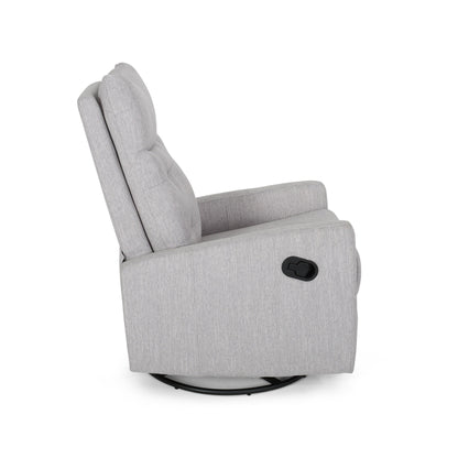 Poltrona reclinabile girevole con schienale push-back contemporanea
