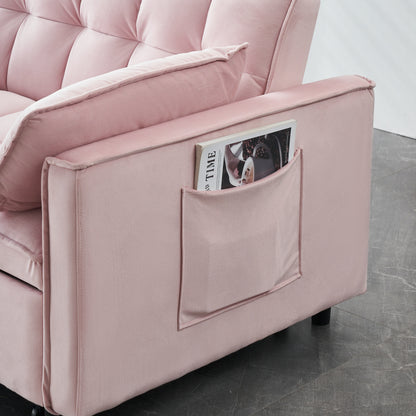 Divano letto trasformabile 3 in 1 in velluto - Elegante divano da 55 posti a sedere per soggiorno o camera da letto