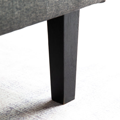Divano letto futon trasformabile a 3 posti con gambe in legno