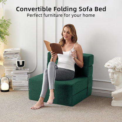 Divano letto pieghevole trasformabile - Poltrona letto moderna in lino con cuscino e materasso pieghevole per soggiorno/camera da letto/ospiti
