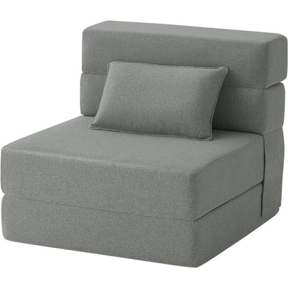 Divano letto pieghevole trasformabile - Poltrona letto moderna in lino con cuscino e materasso pieghevole per soggiorno/camera da letto/ospiti