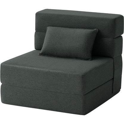 Divano letto pieghevole trasformabile - Poltrona letto moderna in lino con cuscino e materasso pieghevole per soggiorno/camera da letto/ospiti