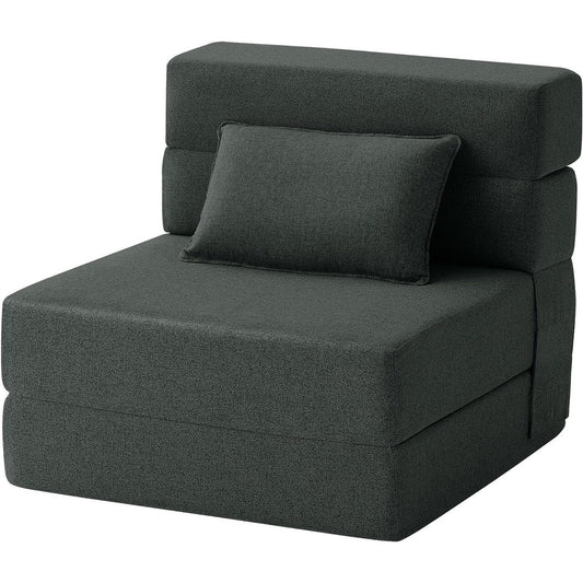 Divano letto pieghevole trasformabile - Poltrona letto moderna in lino con cuscino e materasso pieghevole per soggiorno/camera da letto/ospiti