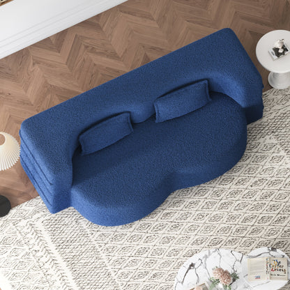 Divano letto trasformabile imbottito in schiuma e tessuto Teddy