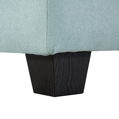 Divano componibile modulare a forma di U trasformabile con pouf contenitore e chaise longue reversibile per soggiorno