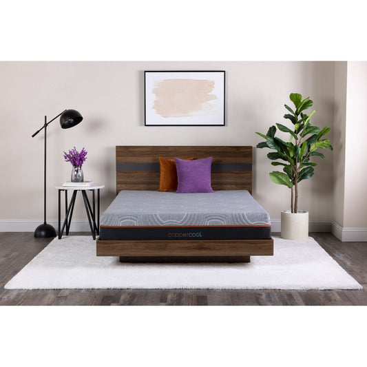Materasso ibrido Copper Cool Select King da 10 pollici, grigio carbone, gel rinfrescante + molle