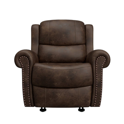 Poltrona reclinabile a dondolo con braccioli arrotolati extra large Copper Grove Dilsen