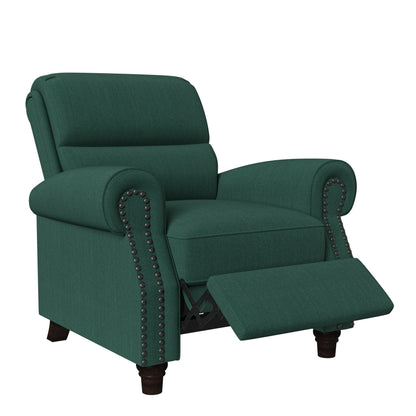 Poltrona reclinabile con schienale reclinabile Jessie in lino Copper Grove
