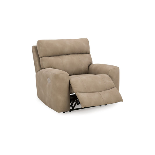 Poltrona reclinabile elettrica Corbin, regolabile, porta USB, similpelle marrone