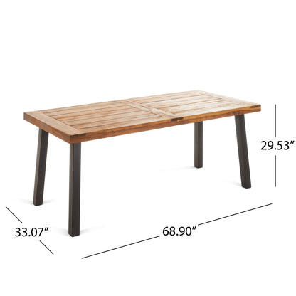 Set da pranzo da esterno Cordella Wood da 7 pezzi di Christopher Knight Home