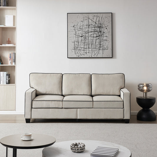 Divano in velluto a coste con contenitore rimovibile - Modern Living Spaces