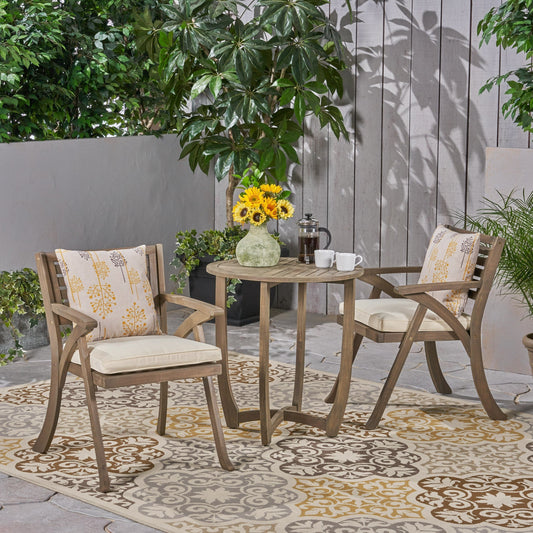 Set da bistrot in legno da esterno Coronado da 3 pezzi di Christopher Knight Home - N/D
