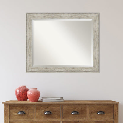 Specchio da parete per bagno bisellato - Cornice metallica screpolata