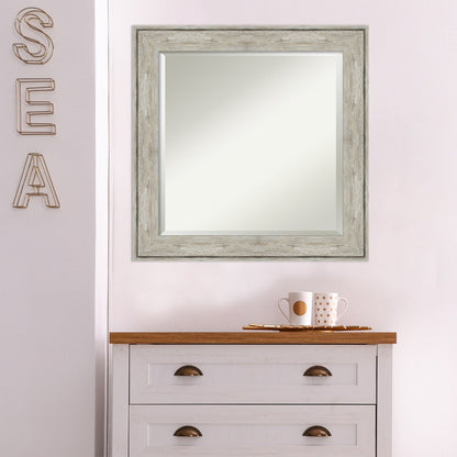 Specchio da parete per bagno bisellato - Cornice metallica screpolata
