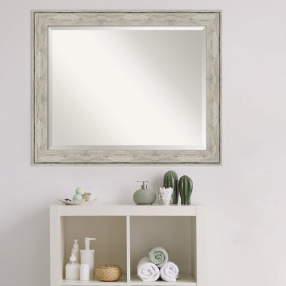 Specchio da parete per bagno bisellato - Cornice metallica screpolata