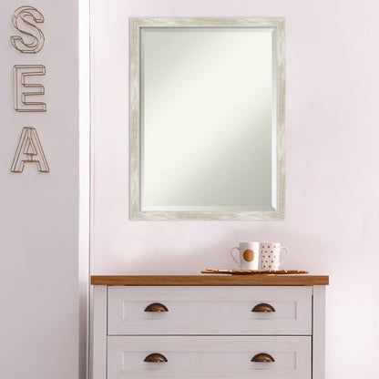 Specchio da parete per bagno bisellato - Cornice metallica screpolata