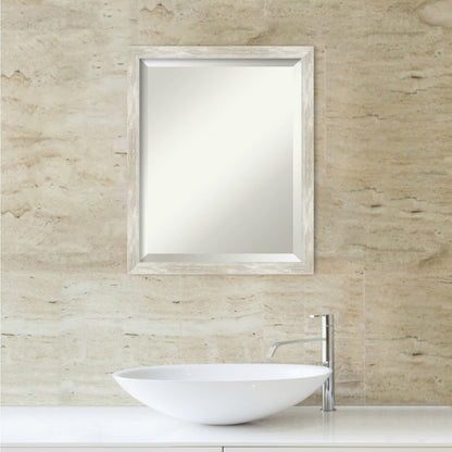 Specchio da parete per bagno bisellato - Cornice metallica screpolata