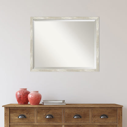 Specchio da parete per bagno bisellato - Cornice metallica screpolata