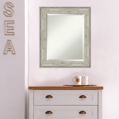 Specchio da parete per bagno bisellato - Cornice metallica screpolata