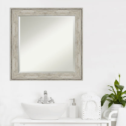 Specchio da parete per bagno bisellato - Cornice metallica screpolata