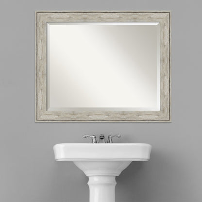 Specchio da parete per bagno bisellato - Cornice metallica screpolata