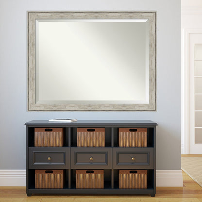 Specchio da parete per bagno bisellato - Cornice metallica screpolata