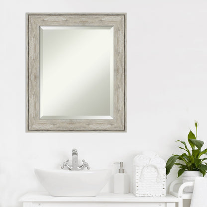 Specchio da parete per bagno bisellato - Cornice metallica screpolata