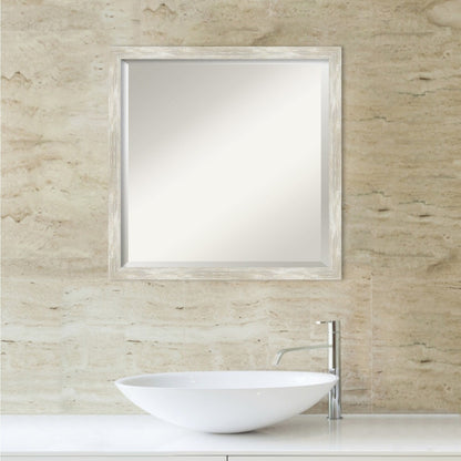 Specchio da parete per bagno bisellato - Cornice metallica screpolata