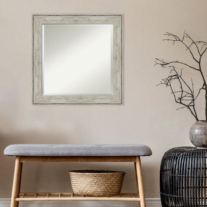 Specchio da parete per bagno bisellato - Cornice metallica screpolata