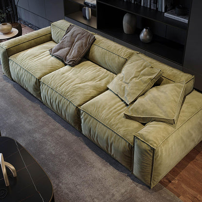Divano quadrato 110'' Masha Velvet a quattro posti per divano letto da soggiorno